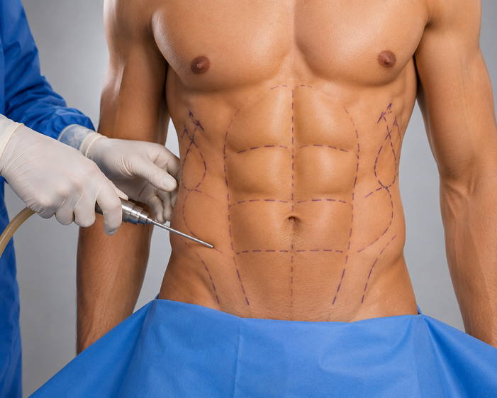 Surgeon consulting a patient about High-Definition Liposuction (HD Lipo)